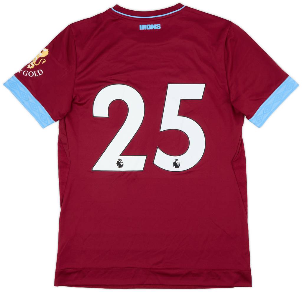 2018-19 West Ham Match Issue Home Shirt #25 (Balbuena)