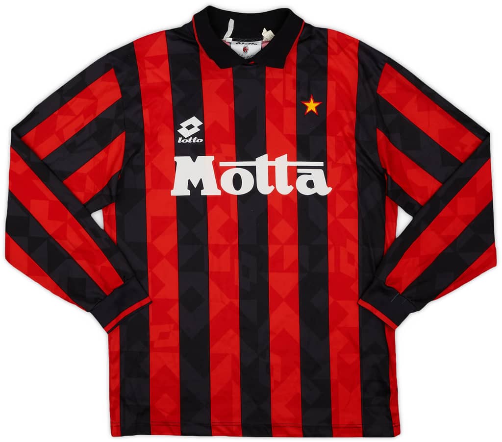 1993-94 AC Milan Home L/S Shirt - 9/10 - (M)