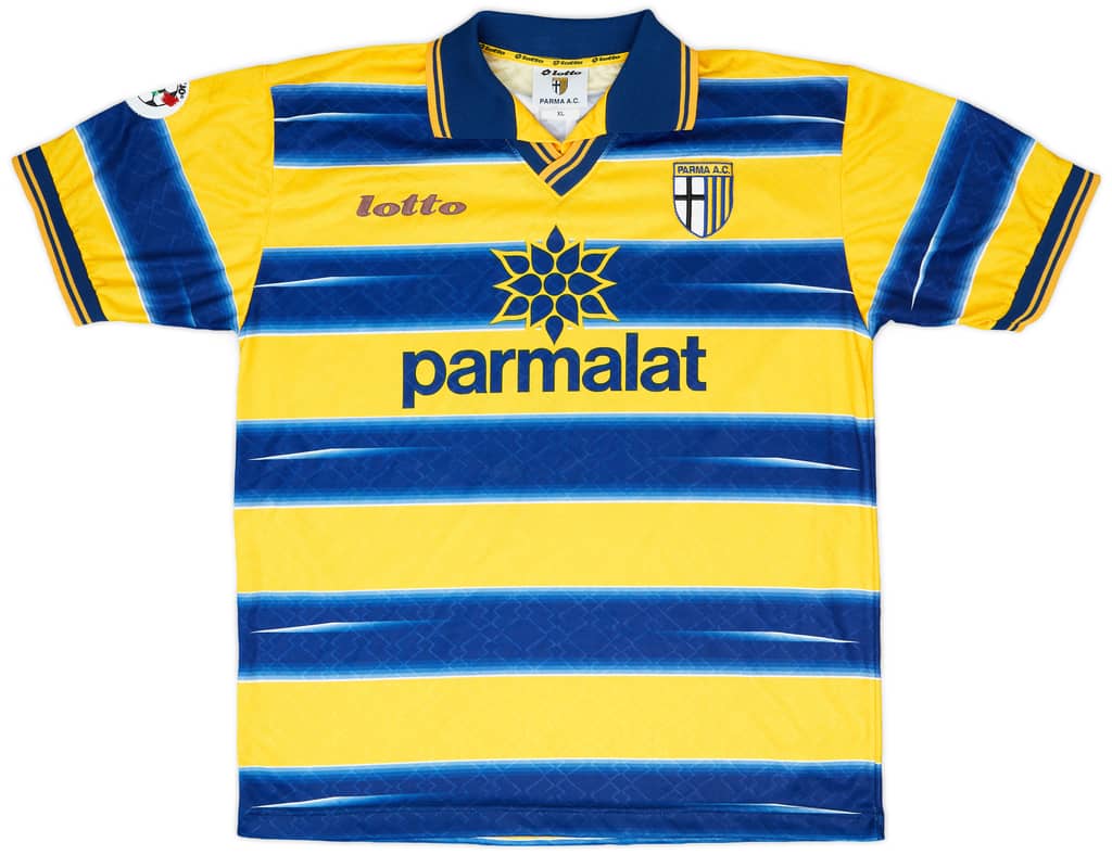 1998-99 Parma Match Worn Home Shirt Balbo #18