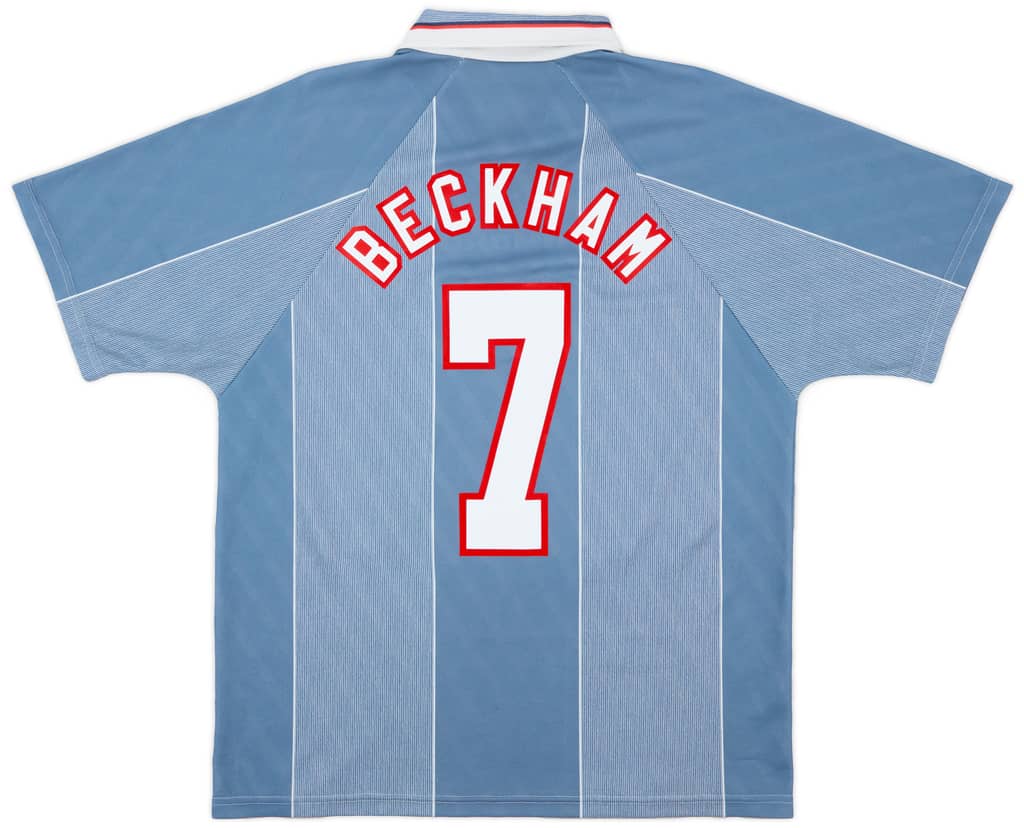 1996-97 England Away Shirt Beckham #7 - 9/10 - (L)