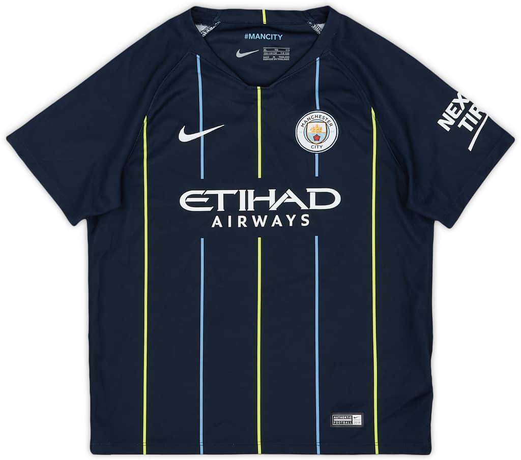 2018-19 Manchester City Away Shirt - 8/10 - (7-8 Years)