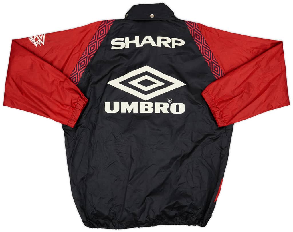 1995-97 Manchester United Umbro Hooded Rain Jacket - 8/10 - (M)