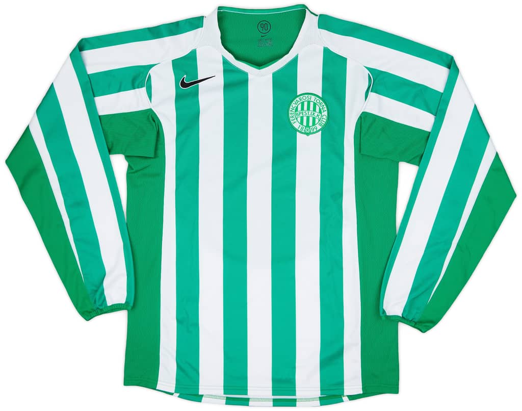 2005-06 Ferencvaros Home L/S Shirt - 9/10 - (L)
