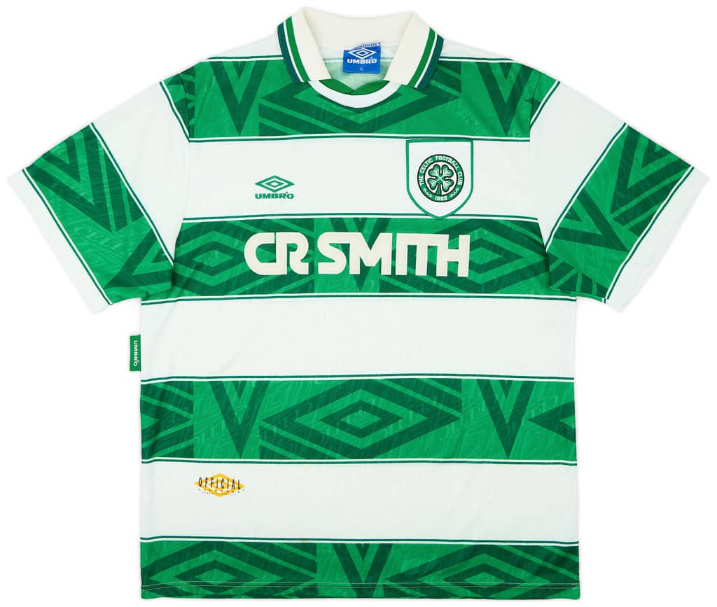 1993-95 Celtic Home Shirt - 9/10 - (XL)