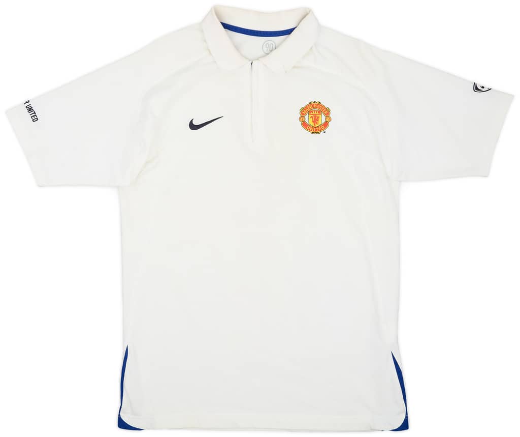 2005-06 Manchester United Nike 1/4 Zip Polo Shirt - 8/10 - (M)