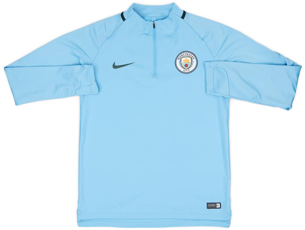 2017-18 Manchester City Nike 1/4 Zip Drill Top - 8/10 - (M)