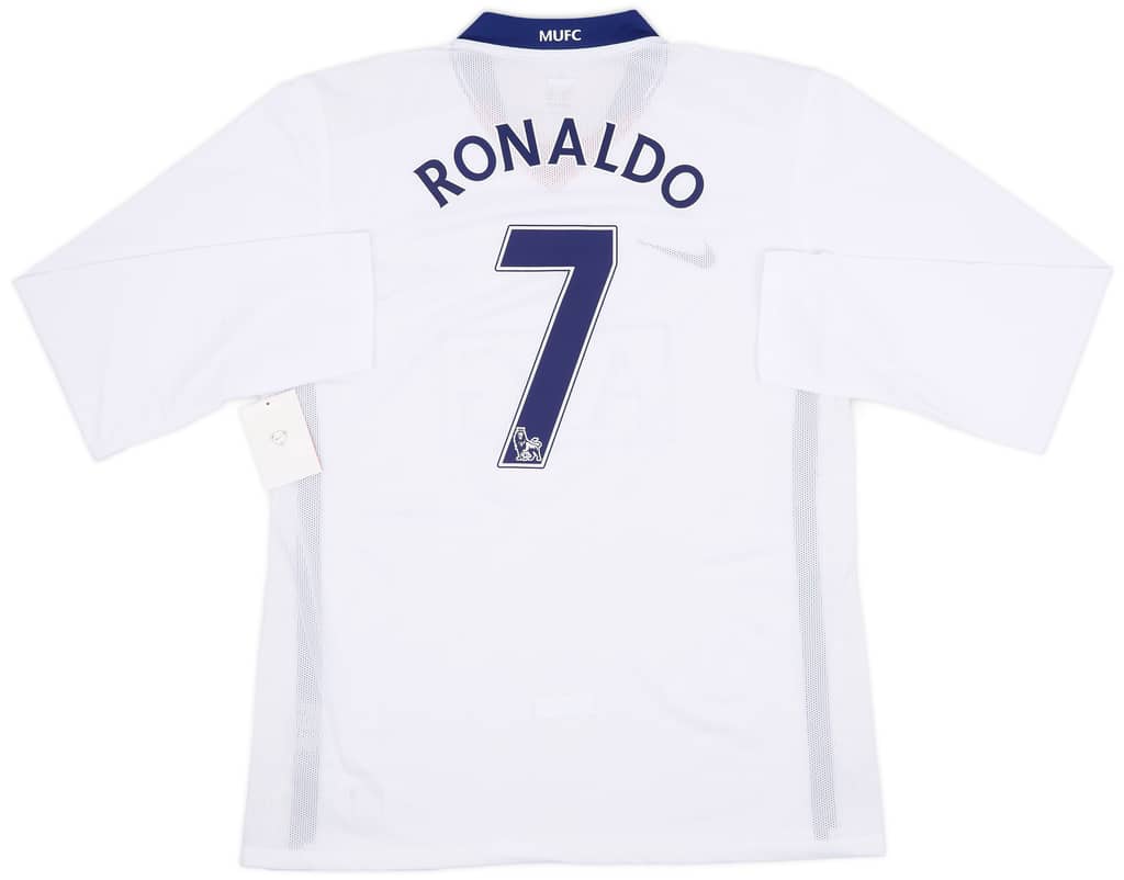 2008-10 Manchester United Player Issue Away L/S Shirt Ronaldo #7 (XL)
