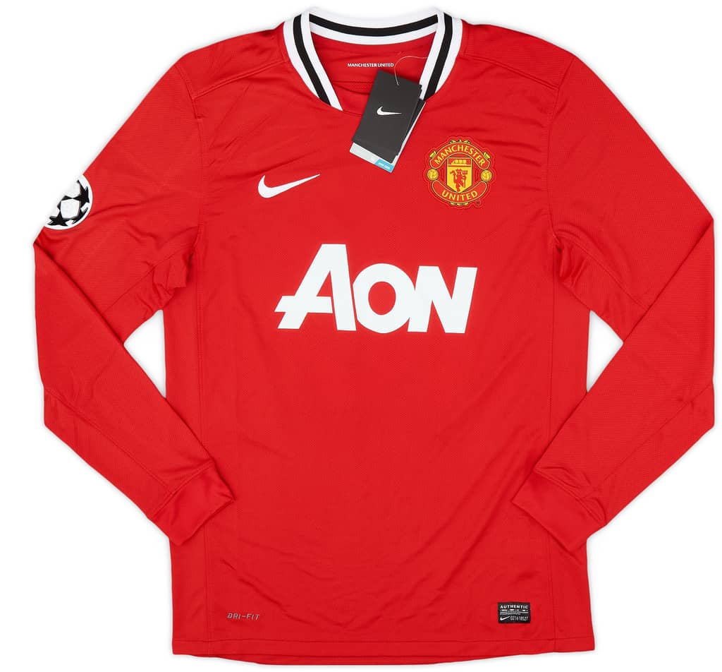 2011-12 Manchester United Home L/S Shirt Rooney #10 (M)