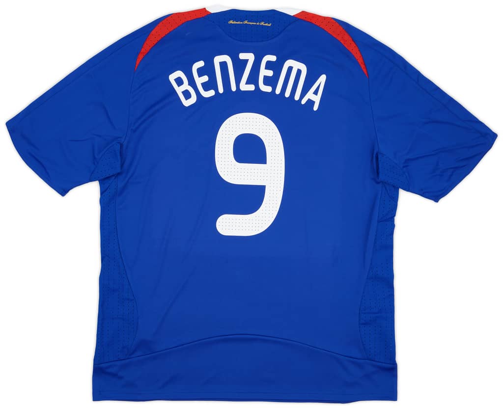 2007-08 France Home Shirt Benzema #9 (XL)