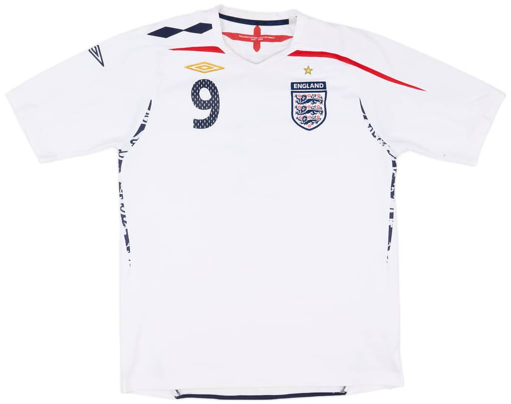 2007-09 England Home Shirt Rooney #9 - 6/10 - (L)