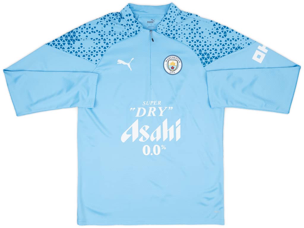2023-24 Manchester City Player Issue 1/4 Zip Training Top - As New