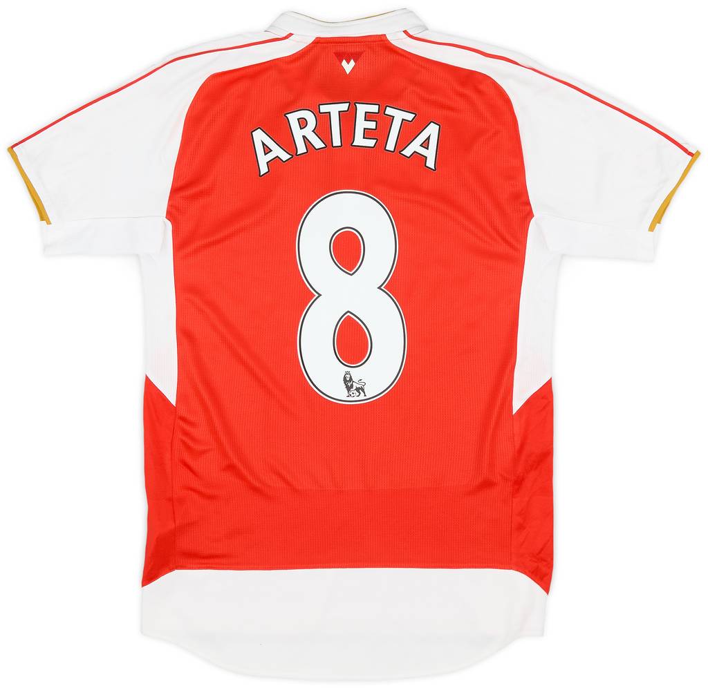 2015-16 Arsenal Home Shirt Arteta #8 - 5/10 - (XS)