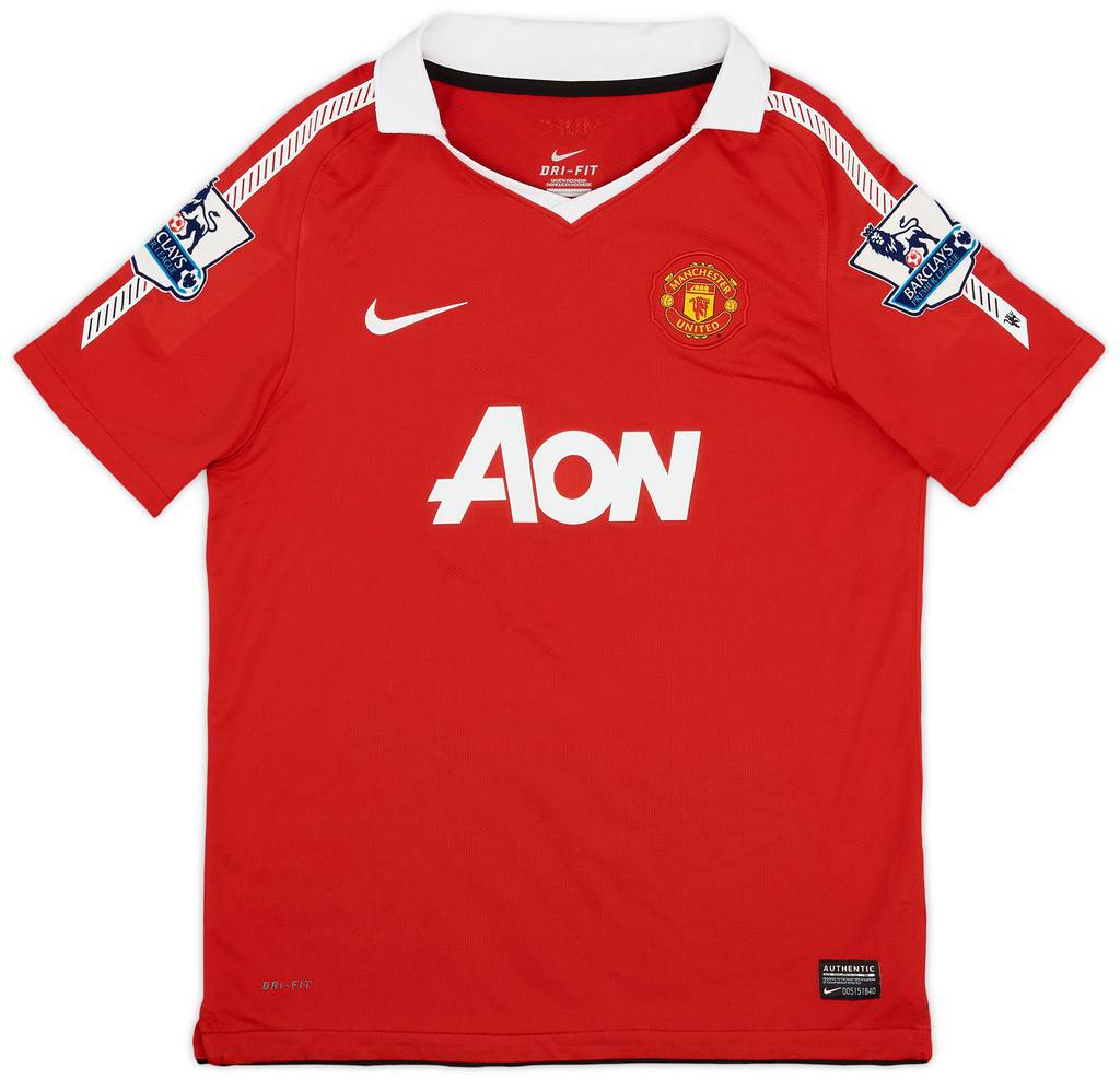 2010-11 Manchester United Home Shirt - 8/10 - (L.Boys)