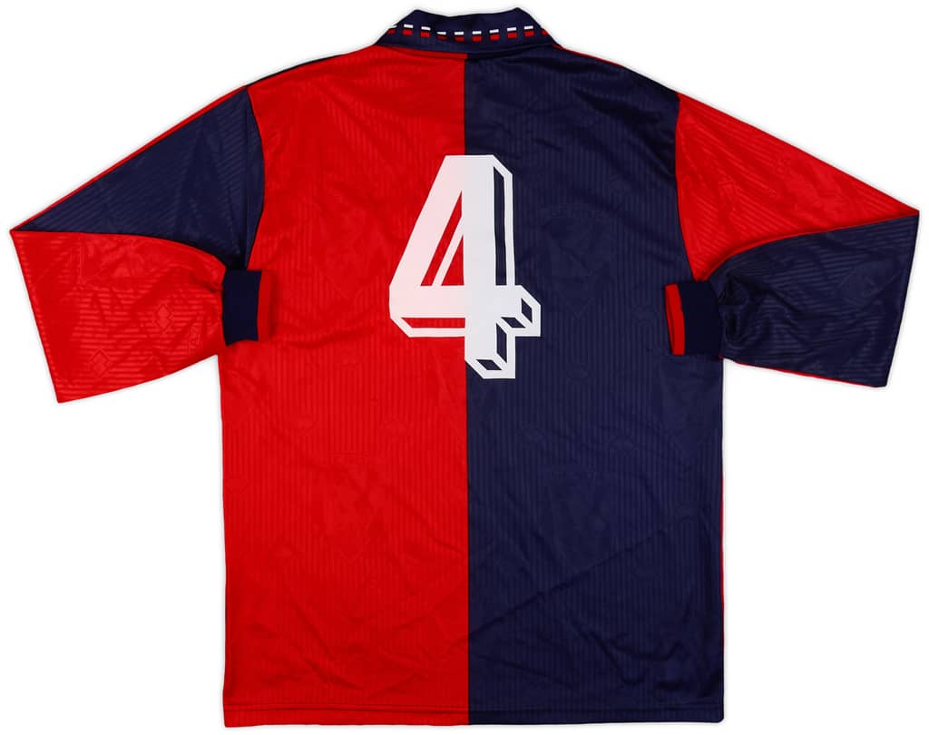 1991-92 Genoa Match Worn Home L/S Shirt #4 (Ferroni)