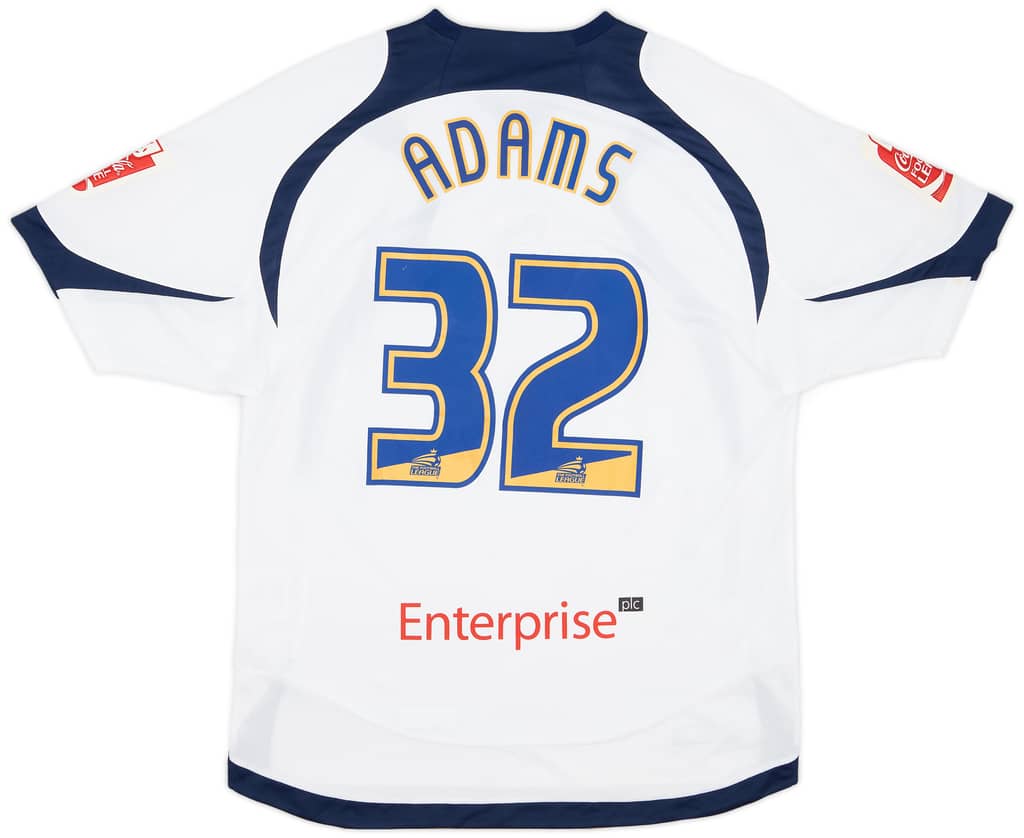 2007-08 Preston North End Match Issue Home Shirt Adams #32