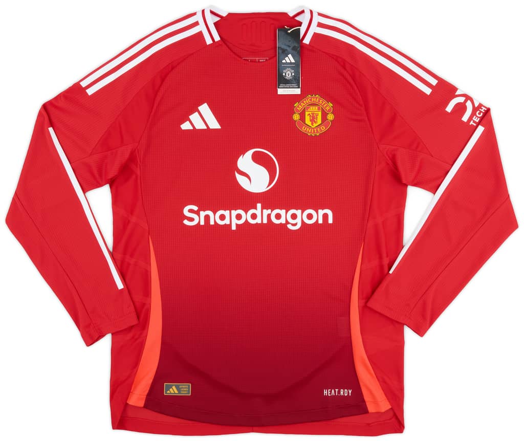 2024-25 Manchester United Authentic Home L/S Shirt Garnacho #17