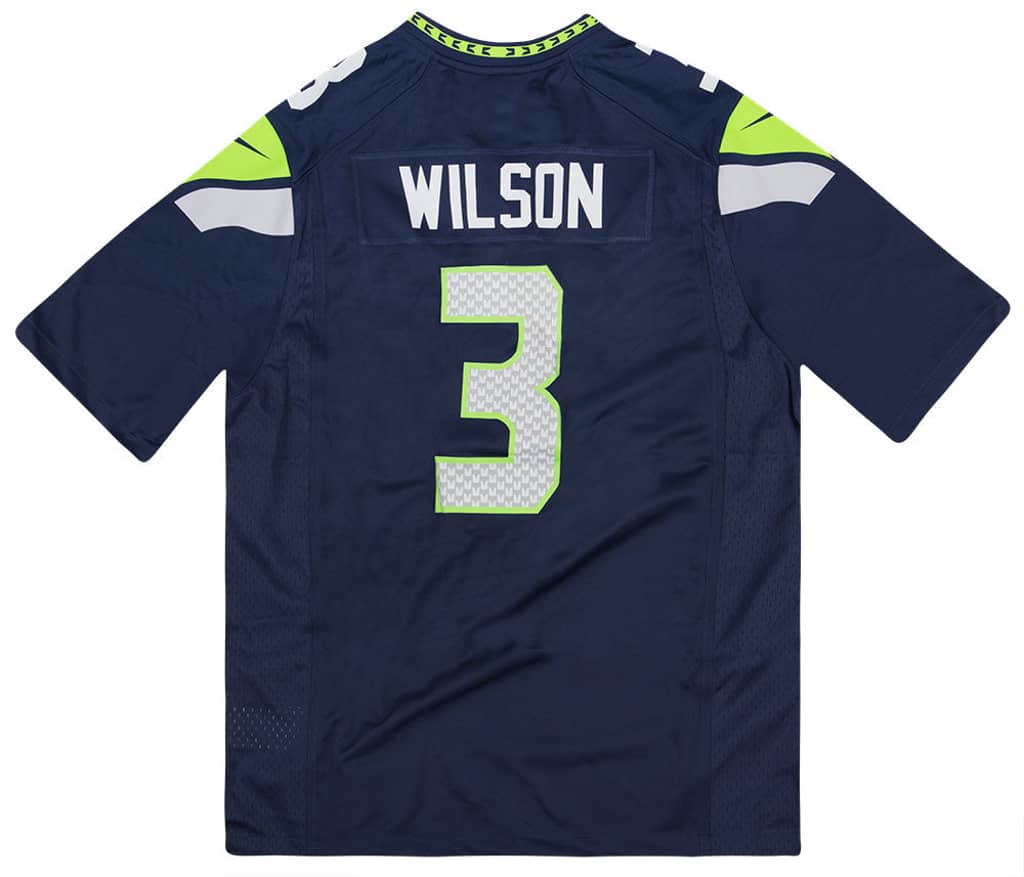 2018-19 Seattle Seahawks Wilson #3 Nike Game Jersey (Home) L - *As New*
