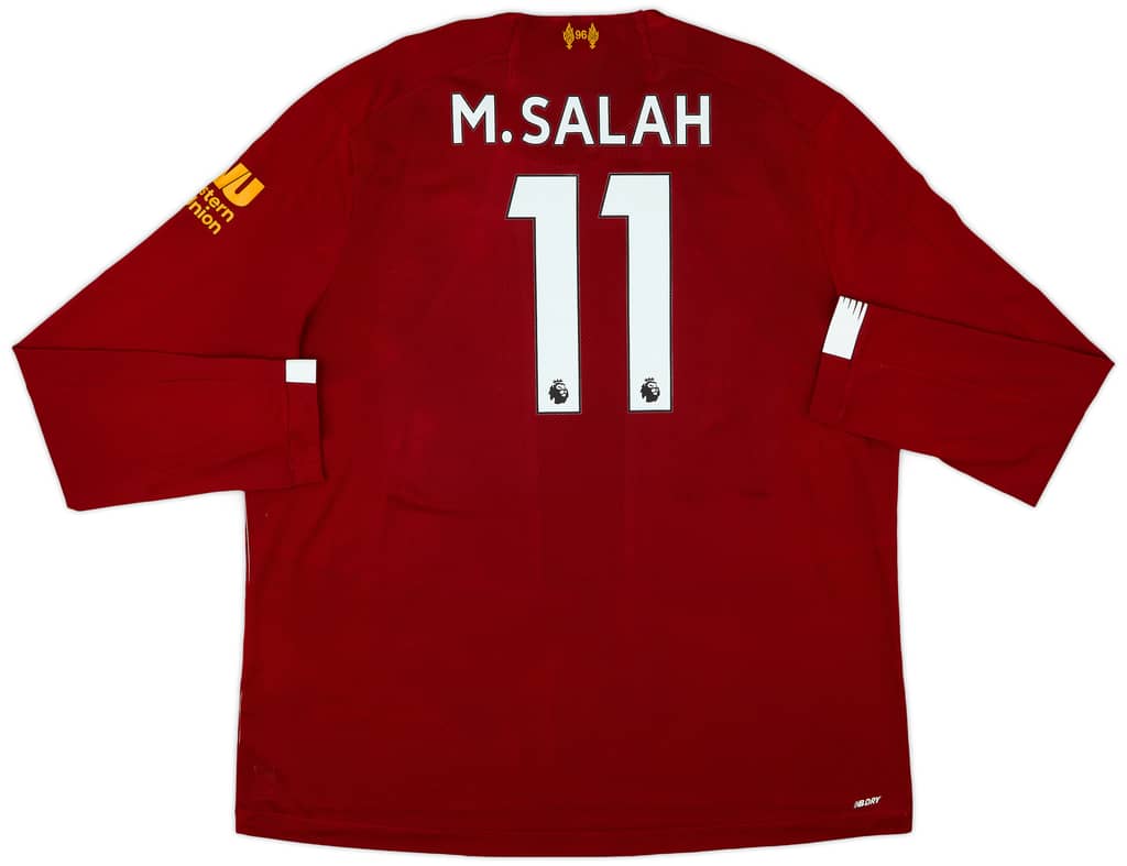 2019-20 Liverpool Home L/S Shirt M.Salah #11 - 9/10 - (XXL)