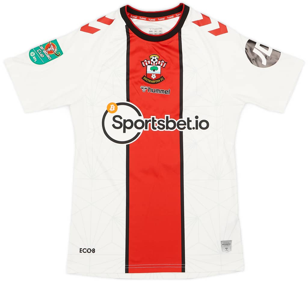 2022-23 Southampton Match Issue Carabao Cup Home Shirt Edozie #23