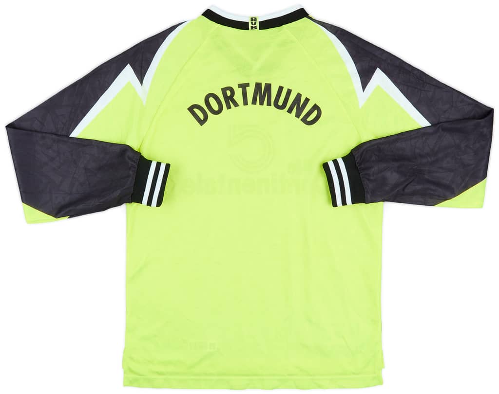 1995-96 Borussia Dortmund Home L/S Shirt - 8/10 - (XL.Boys)
