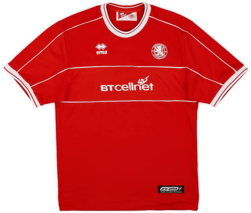 2001-02 Middlesbrough Home Shirt - 8/10 - (XL.Boys)