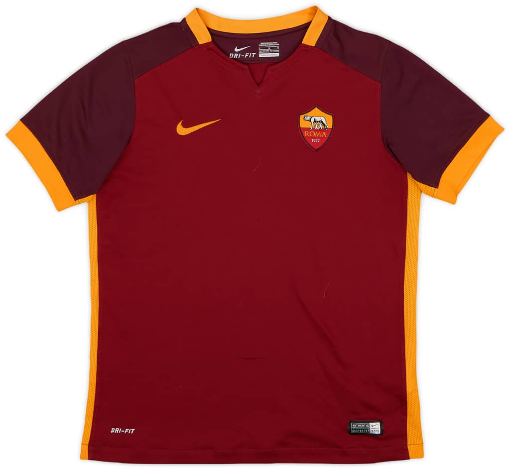 2015-16 Roma Home Shirt - 5/10 - (L.Boys)