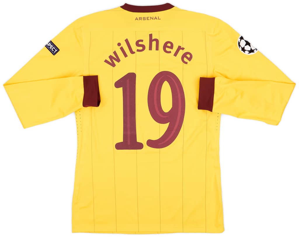 2010-11 Arsenal Match Issue Champions League Away Shirt Wilshere #19