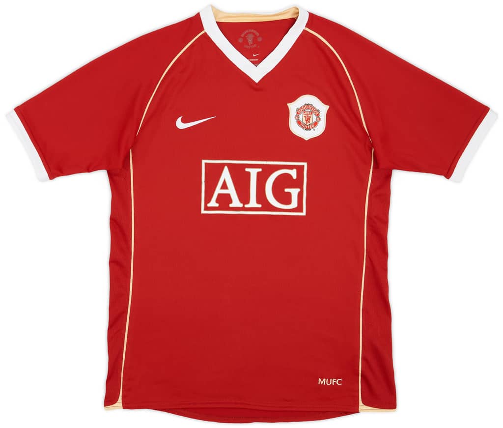 2006-07 Manchester United Home Shirt - 7/10 - (XL.Boys)