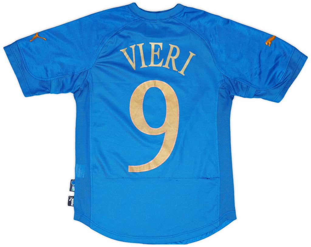 2004-06 Italy Home Shirt Vieri #9 - 5/10 - (M.Boys)