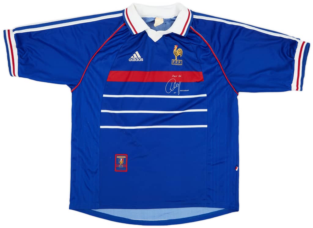 1998-00 France 'Pour Toi Youri Djorkaeff' Home Shirt - 7/10 - (XL)