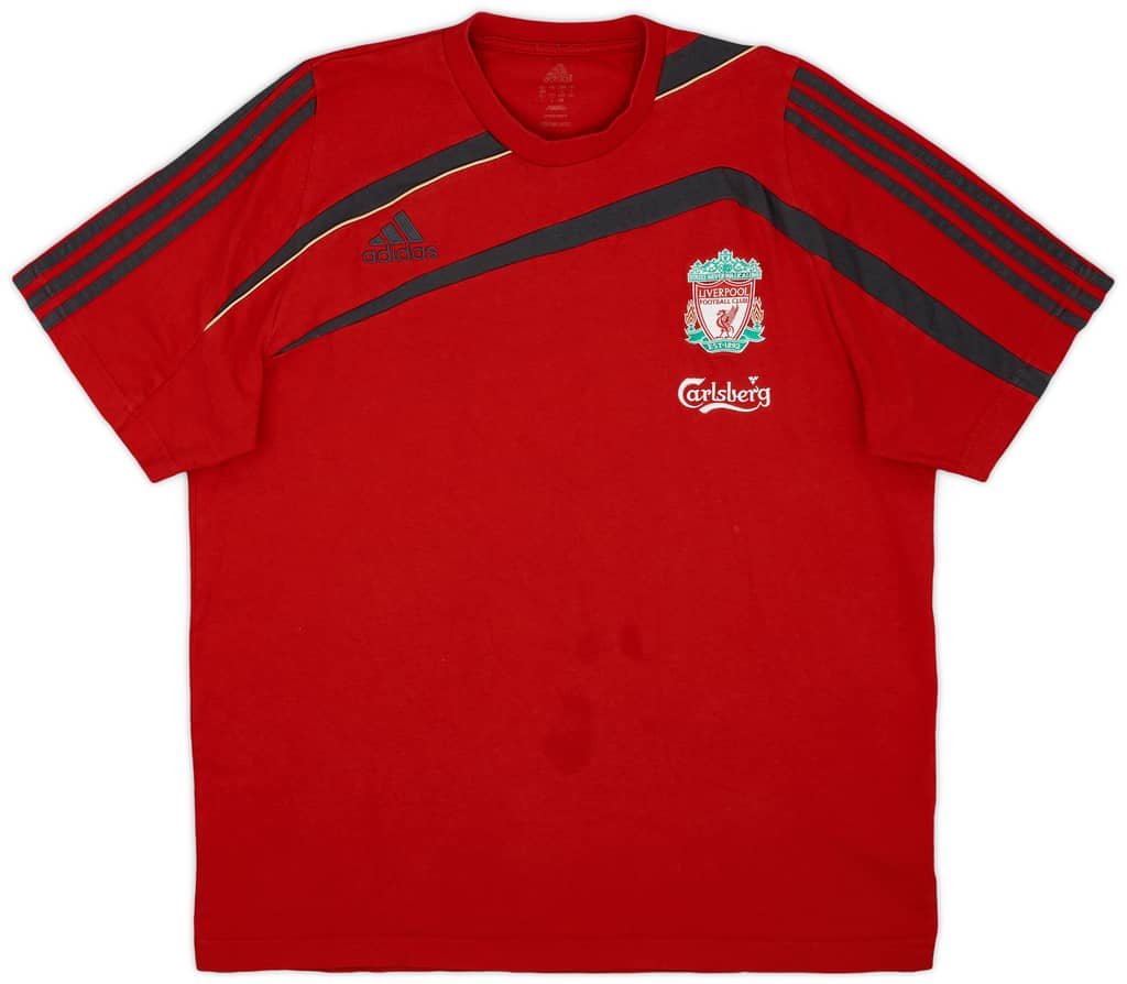 2009-10 Liverpool adidas Cotton Tee - 6/10 - (L)