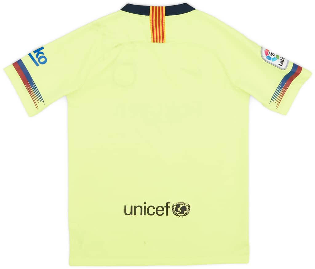 2018-19 Barcelona Away Shirt - 6/10 - (L.Boys)