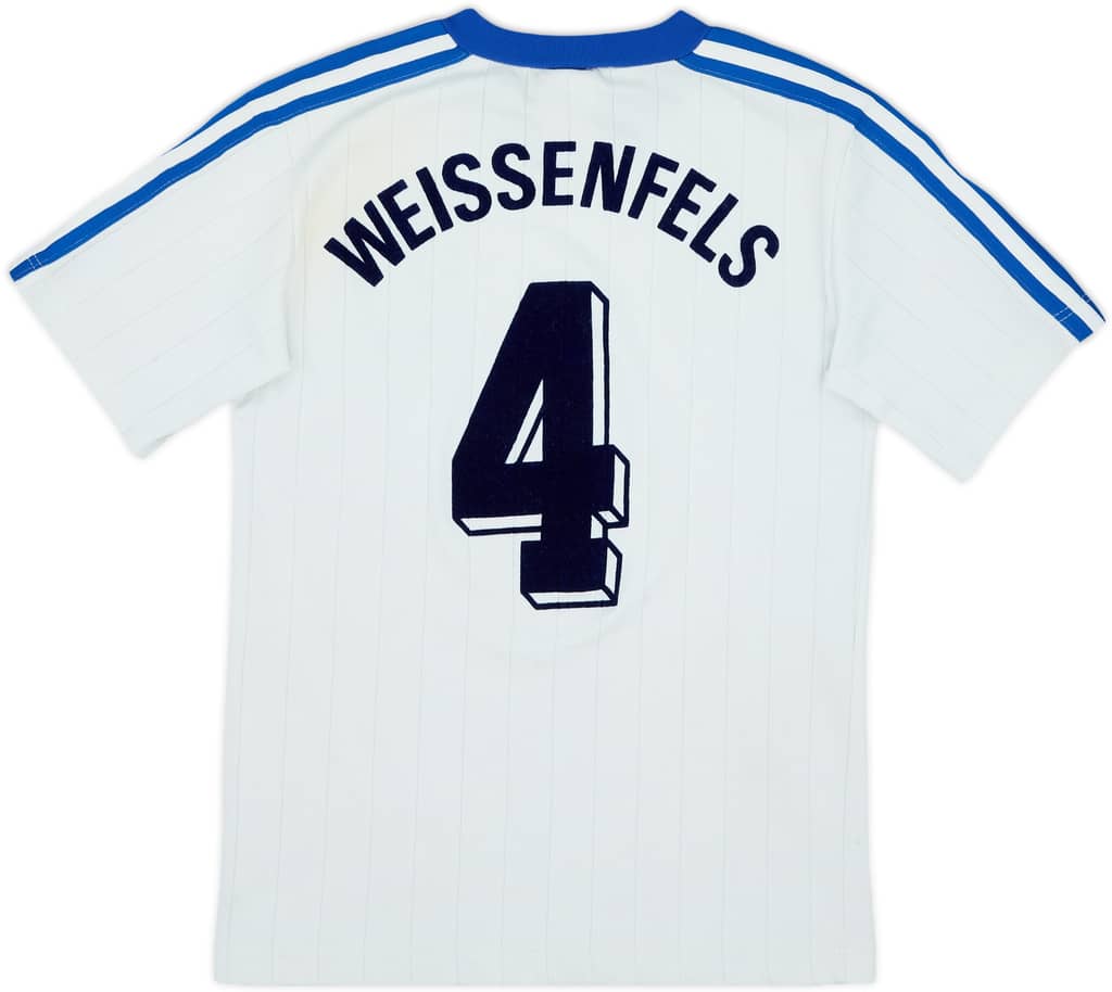1980s adidas Template Shirt Weissenfels #4 - 6/10 - (XL.Boys)