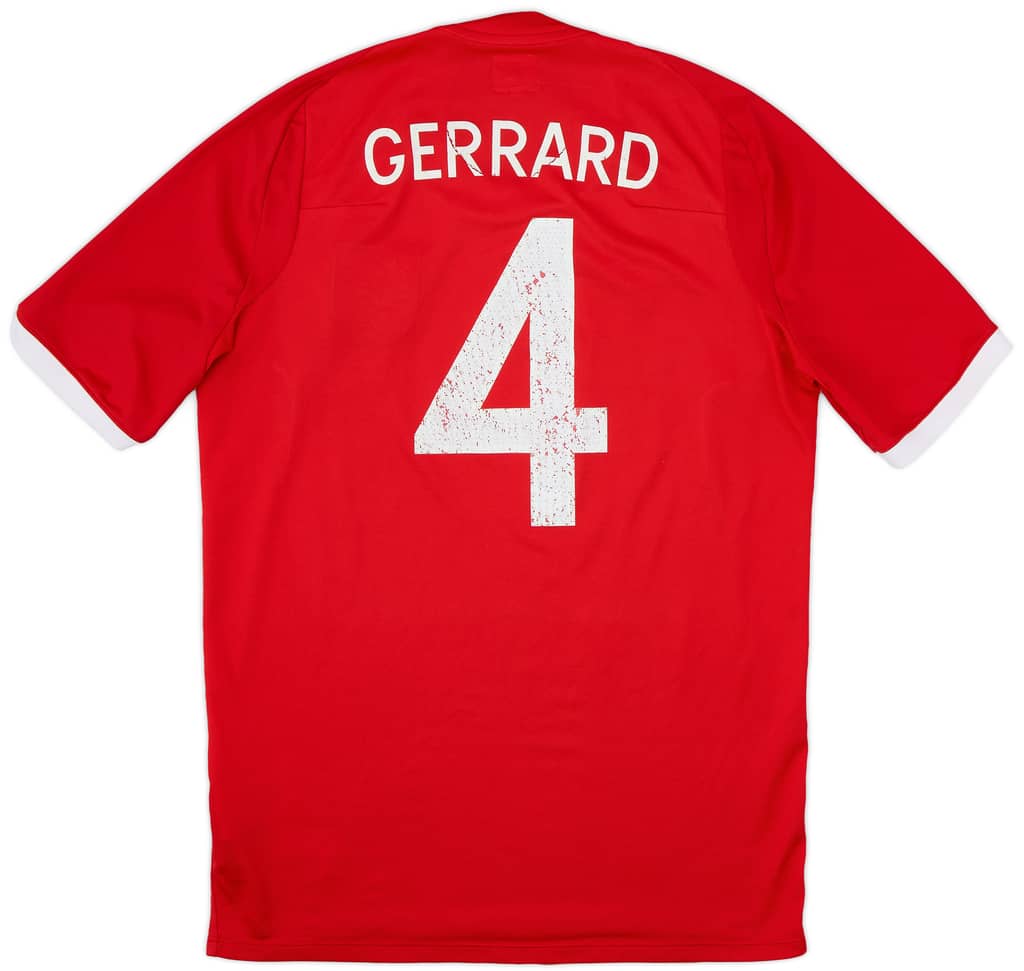 2010-11 England Away Shirt Gerrard #4 - 5/10 - (M)
