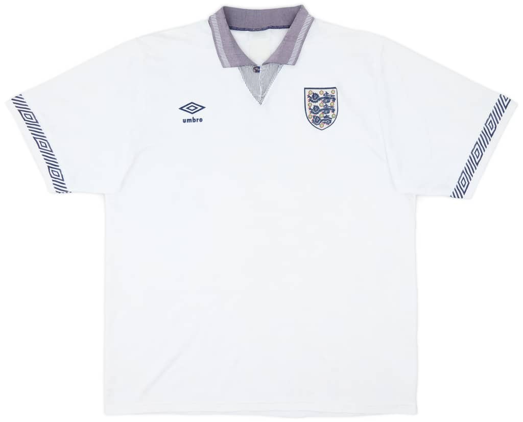 1990-92 England Home Shirt - 6/10 - (XL)