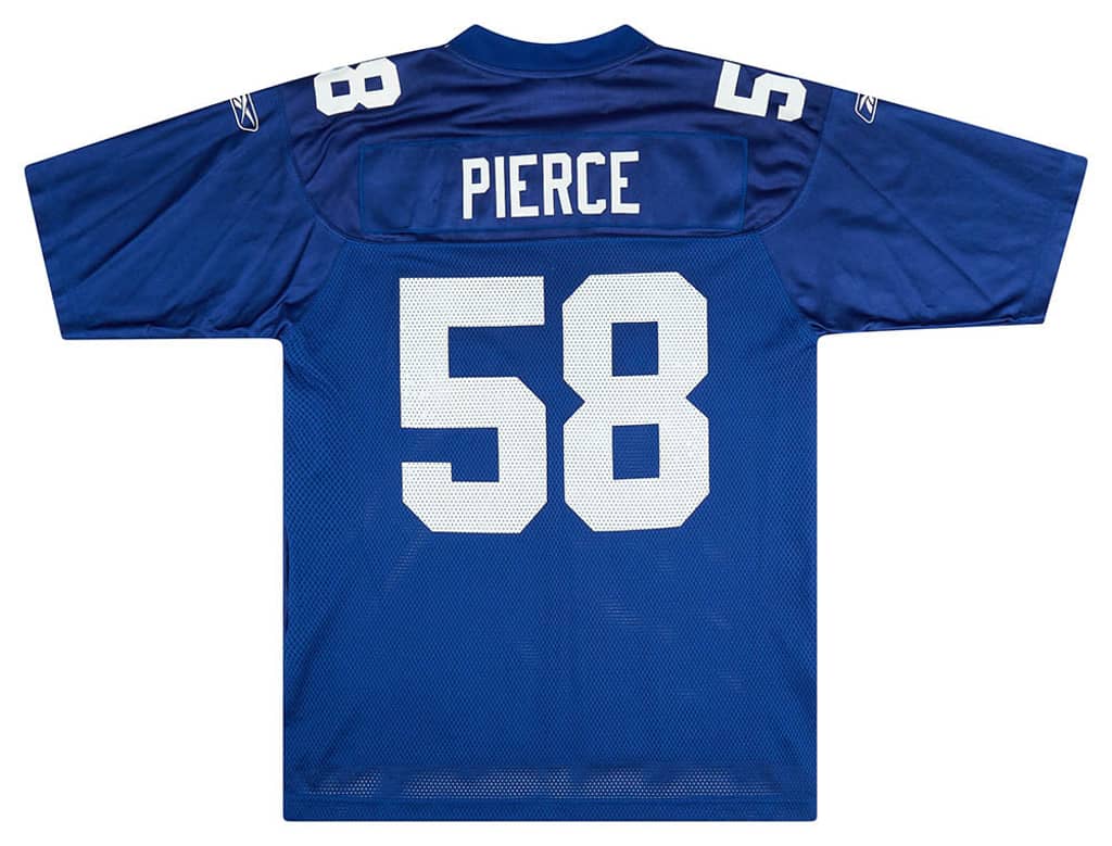 2007 New York Giants Pierce #58 Reebok On Field Jersey (Home) M