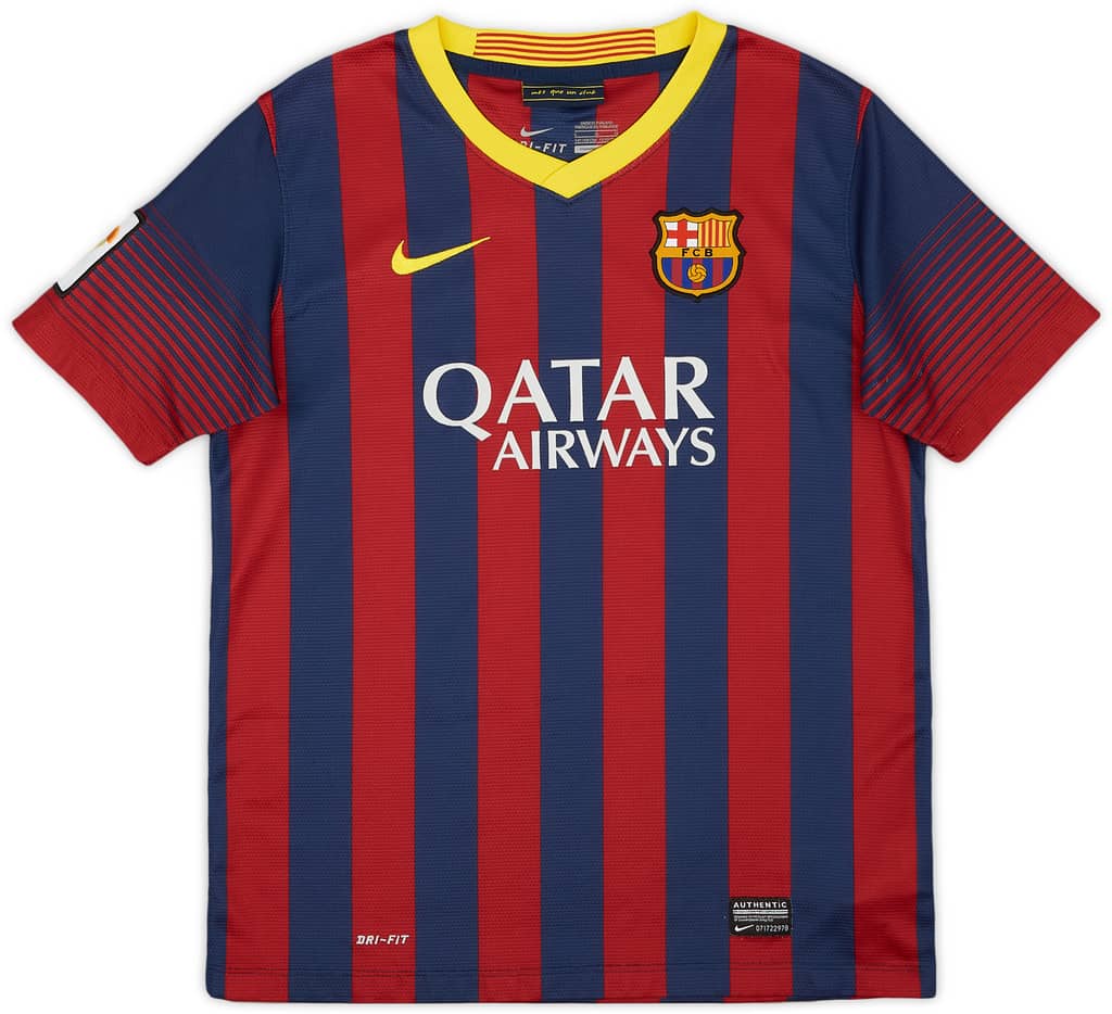 2013-14 Barcelona Home Shirt - 6/10 - (L.Boys)