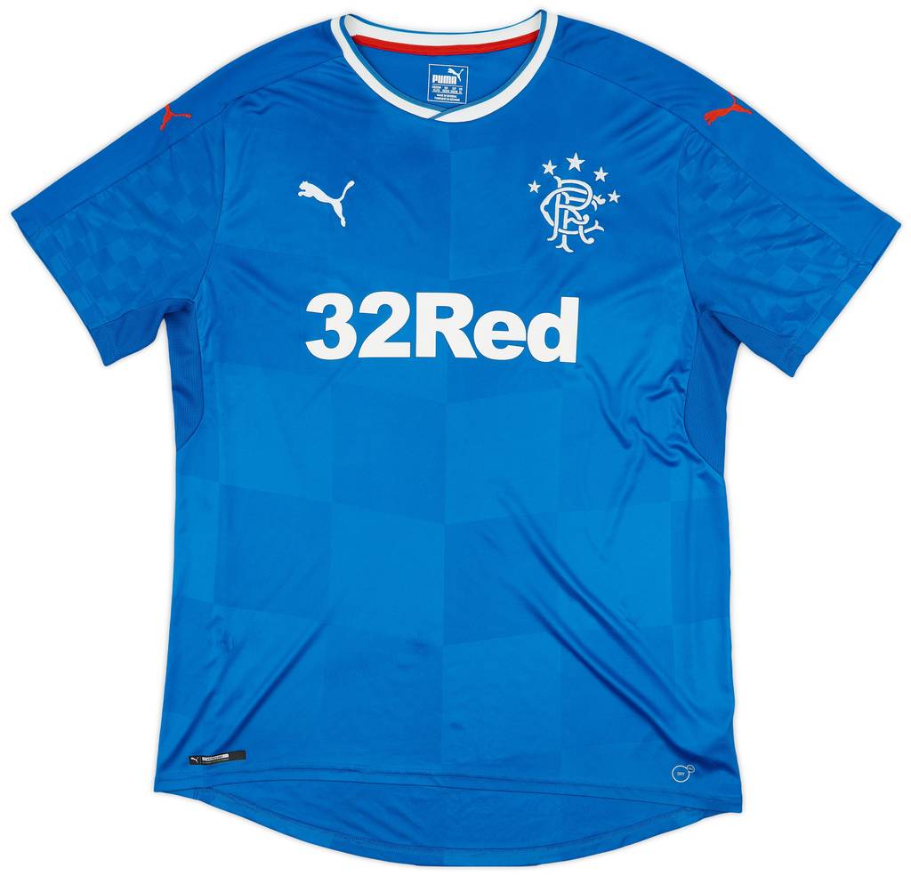 2016-18 Rangers Home Shirt - 8/10 - (XL)