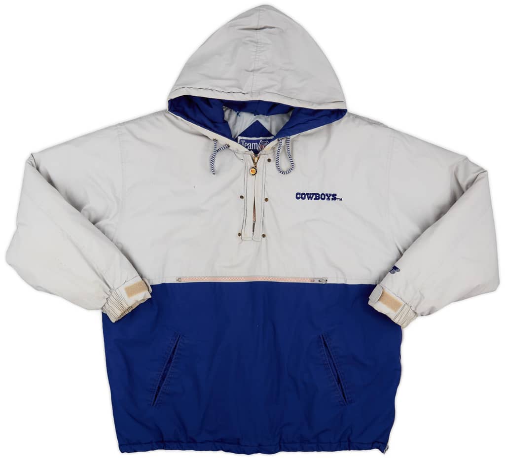 1990s Dallas Cowboys Turbo Sportswear 1/2 Zip Rain Coat - 7/10 - (XL)
