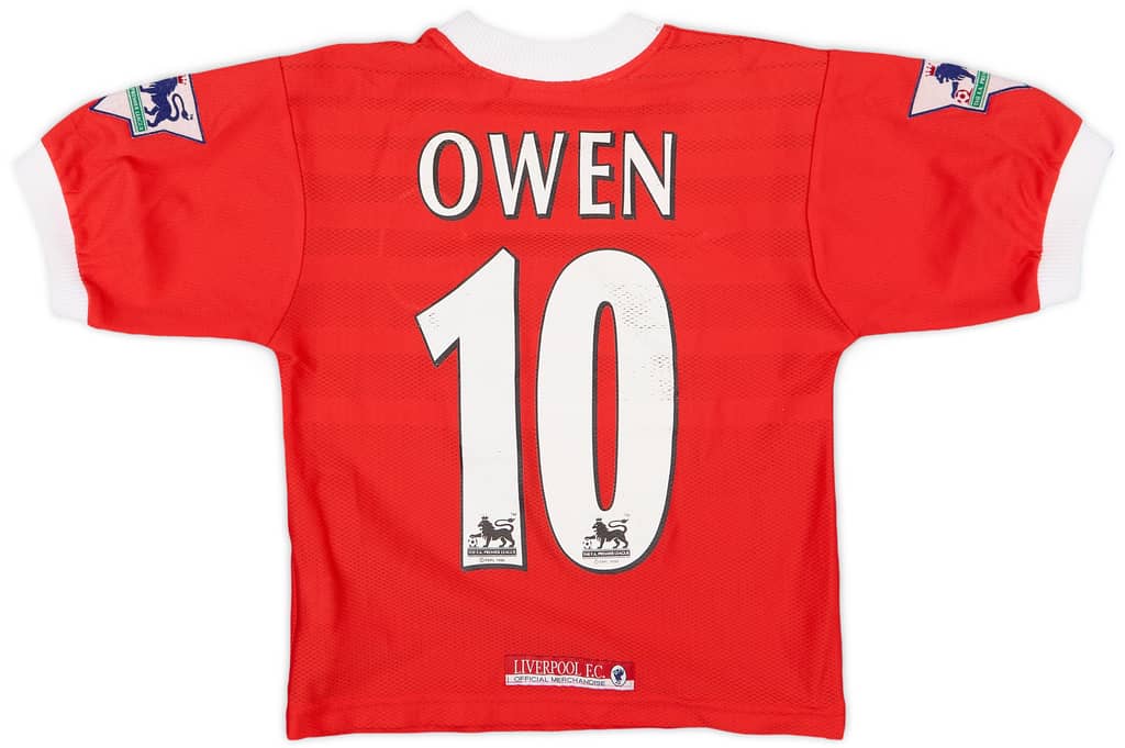 1998-00 Liverpool Home Shirt Owen #10 - 7/10 - (5-6 Years)