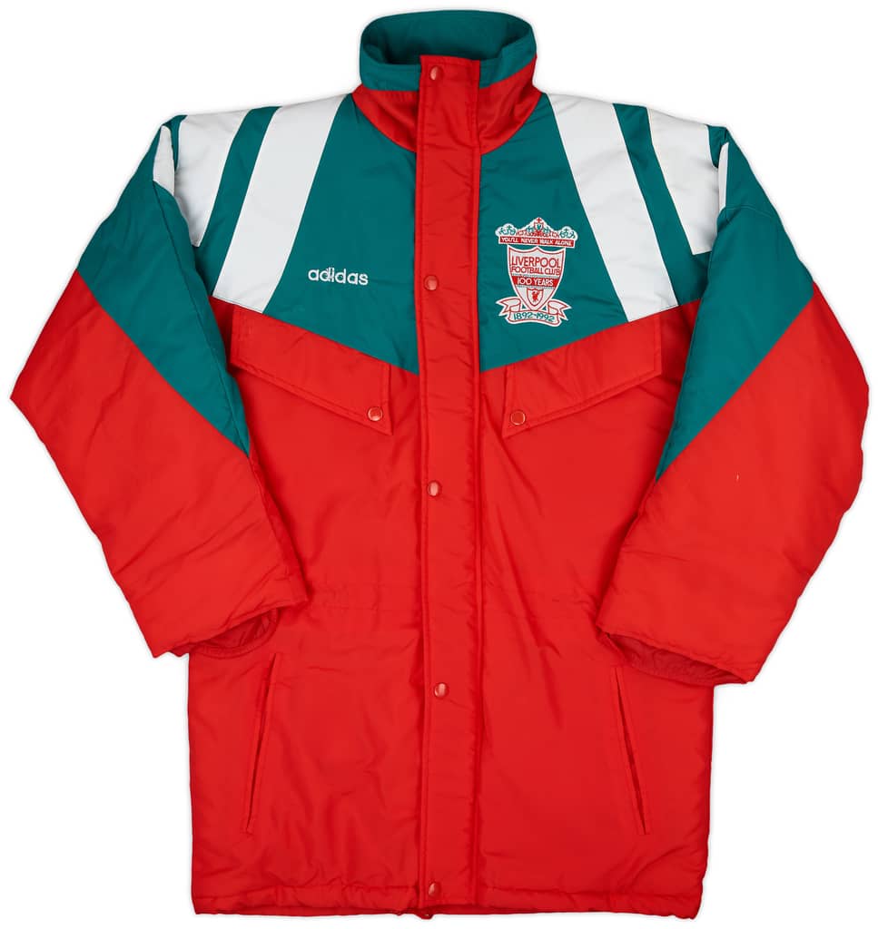 1992-93 Liverpool adidas Centenary Bench Coat - 8/10 - (S)