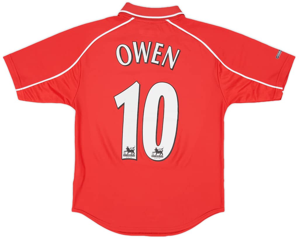 2000-02 Liverpool Home Shirt Owen #10 - 6/10 - (XL.Boys)