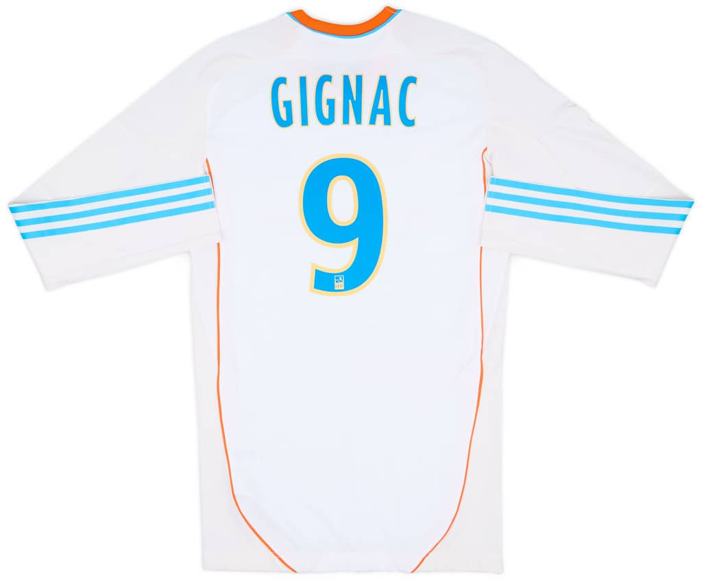 2012-13 Olympique Marseille Player Issue TechFit Home L/S Shirt Gignac #9 - 10/10 - (S)