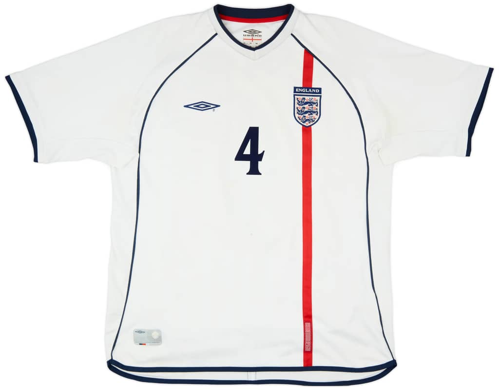 2001-03 England Home Shirt Gerrard #4 - 5/10 - (XL)