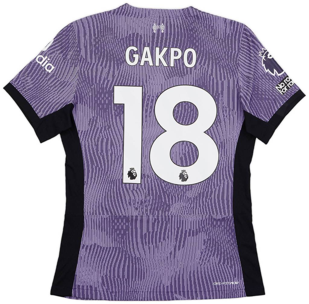 2023-24 Liverpool Match Issue Third Shirt Gakpo #18