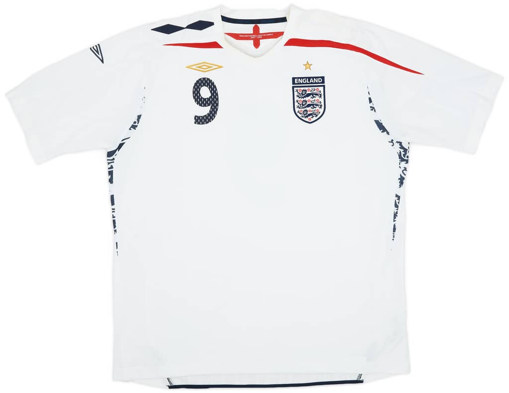 2007-09 England Home Shirt Rooney #9 - 7/10 - (XXL)