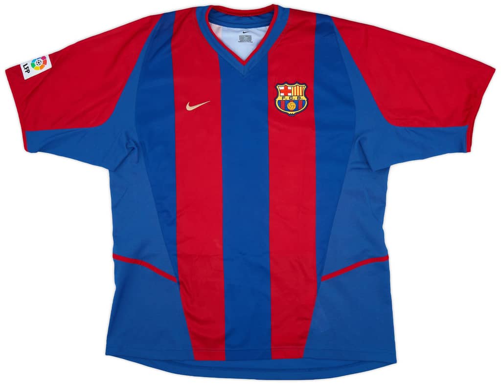 2002-03 Barcelona Home Shirt Riquelme #10 - 8/10 - (S)