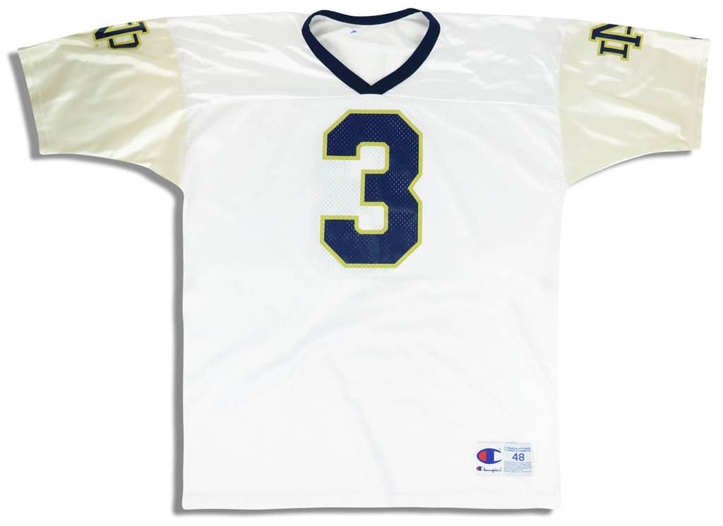 1995-97 Notre Dame Fighting Irish Powlus #3 Champion Jersey (Away) XL