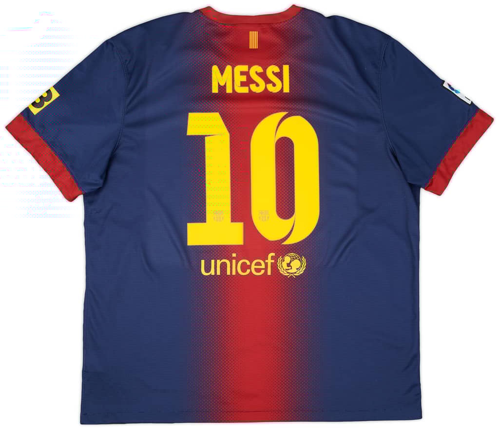 2012-13 Barcelona Home Shirt Messi #10 - 7/10 - (XXL)