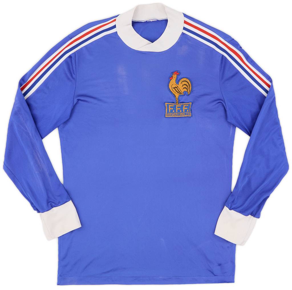 1978-80 France World Cup Home L/S Shirt - 7/10 - (M)